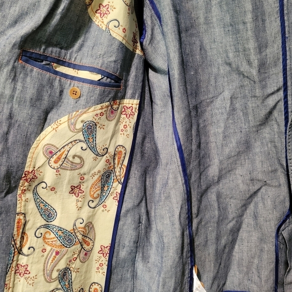 Tommy bahama Gray Blazer with Elbow Patches - Picture 2 of 14